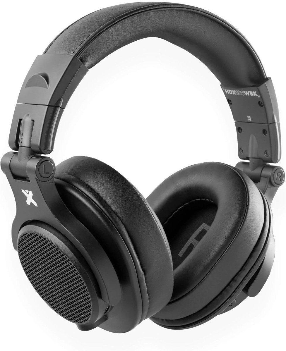 SnelShoppen - Draadloze DJ Koptelefoon Over Ear met Bluetooth 5.3, 75 uur Accu, 40 mm Drivers, Opvouwbaar Design, Microfoonkabel en Opbergtas - Zwart