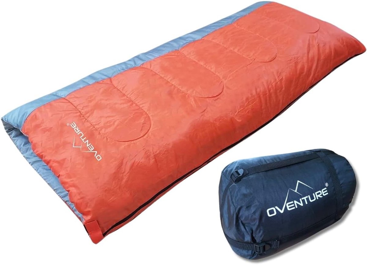 Thijox - Oventure Canyon Slaapzak 190 x 85 cm | Lichtgewicht en Luchtig | Waterdicht Pongee Polyester | Perfect voor Zomer en Voorjaar | Ideaal voor K