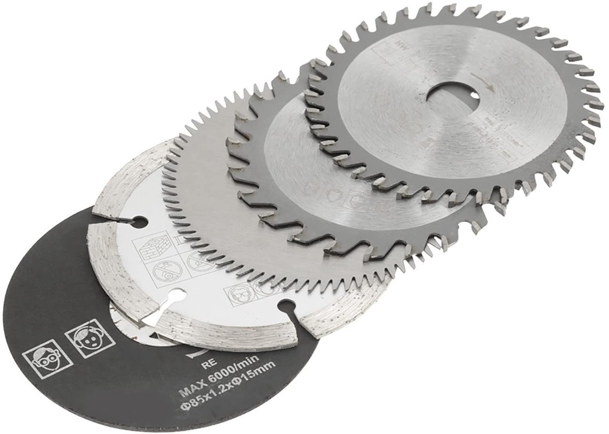Dailygoods - Set van 5 Carbide Circulaire Zaagbladen voor Snijmachines
