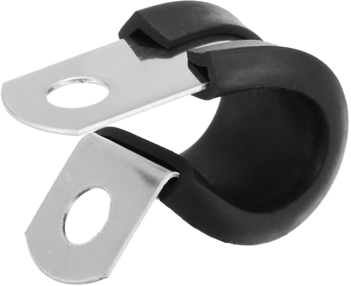 Dailygoods- Pijpklem 5 Stuks - Rubber Gevoerd - Roestvrij Staal - Schokabsorberend - Waterdicht - Duurzaam Materiaal - Slangklem