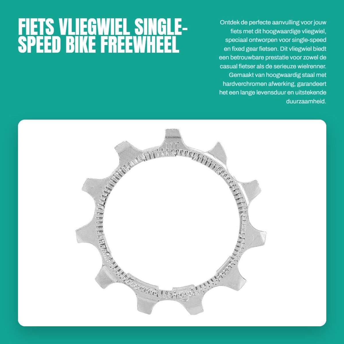 Dailygoods- Fiets Vliegwiel Hoogwaardig Staal - 11T/12T/13T - Single-speed - Vrijloop - Fietsnaaf - Hoge Prestaties