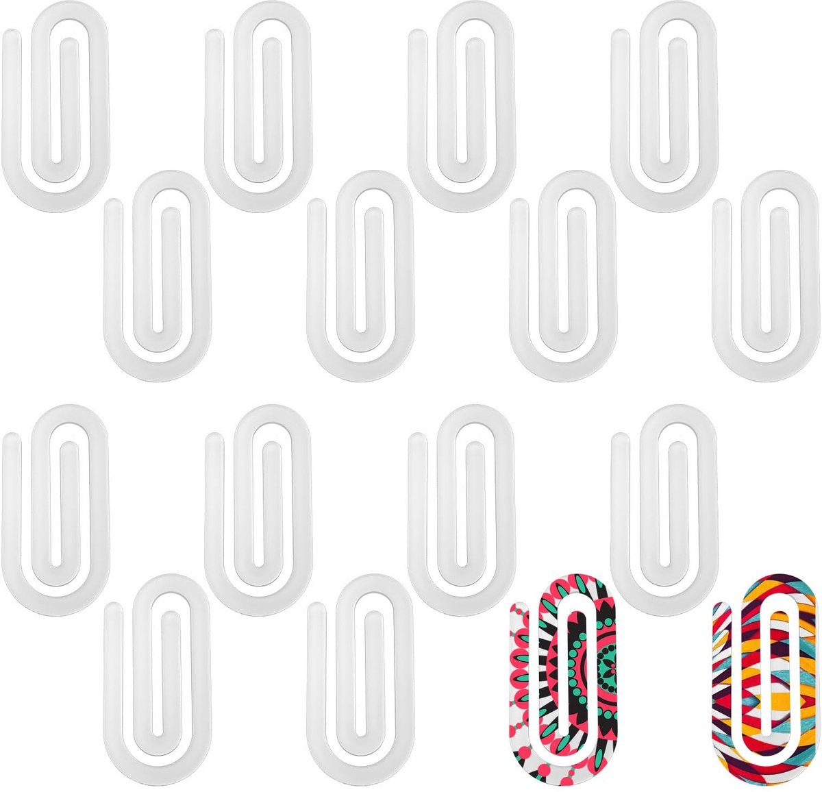 Dailygoods - 16st Jumbo Sublimatie Paperclips - Gepersonaliseerde Kantoor Paperclips