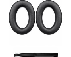 Set Oorkussens voor Sennheiser Koptelefoon - ACCENTUM Wireless Oorkussen - Accentum Plus Wireless - Kunstleer met Traagschuim - Zwart