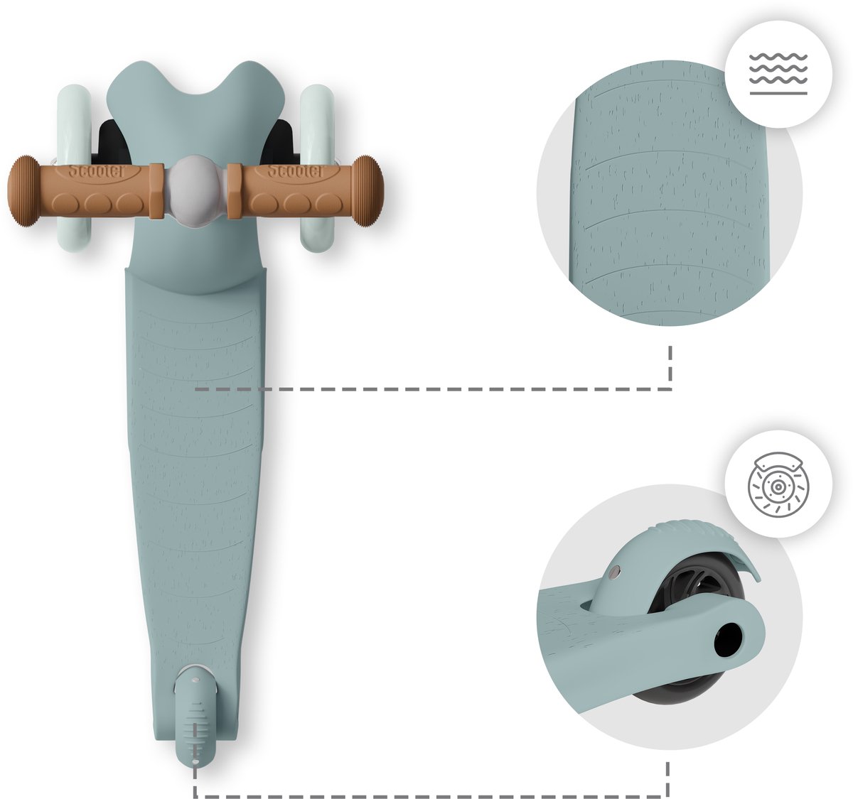 Liefjes & Co Kinderstep – 3-wielen Step - Met Lichtgevende Wielen – 2-6 jaar – Pastelblauw — cadeau in Spellen & Speelgoed - foto 8