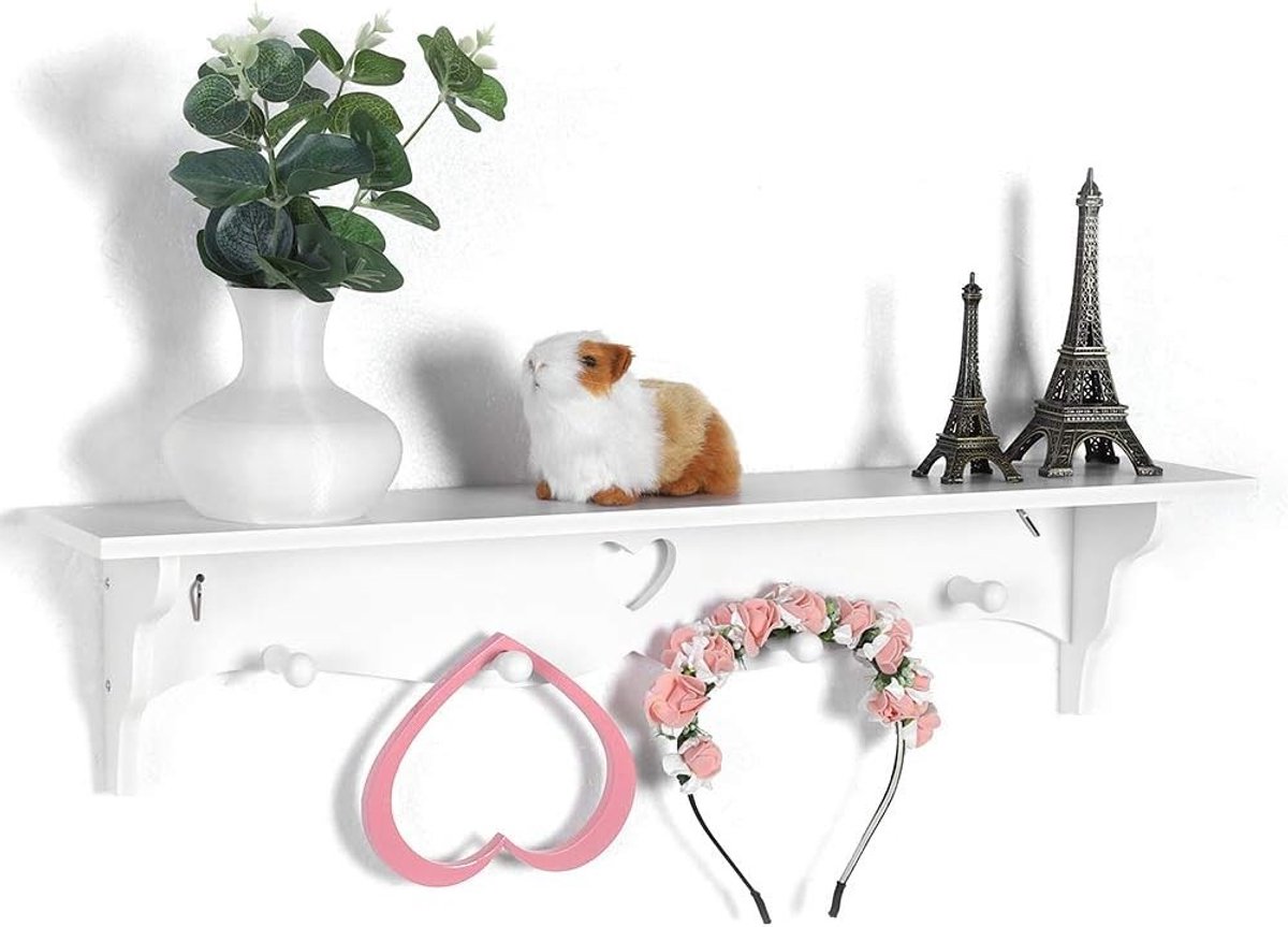 Muurplank in Hartvorm van PVC voor Tuin en Binnenhuis – Decoratieve Wandplank, Milieuvriendelijk en Functioneel, Ideaal voor Decoratie en Opbergruimte