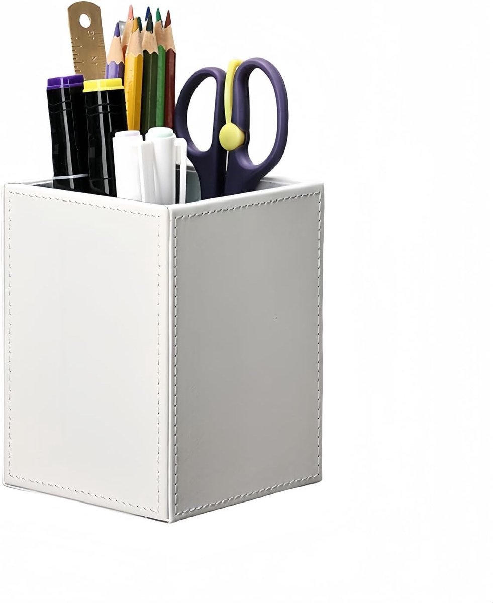 Stijlvolle Desk Organizer van PU Leer met Antislip Basis, Luxe Pennenhouder en Bureau Accessoires - Perfect voor Organisatie en Decoratie