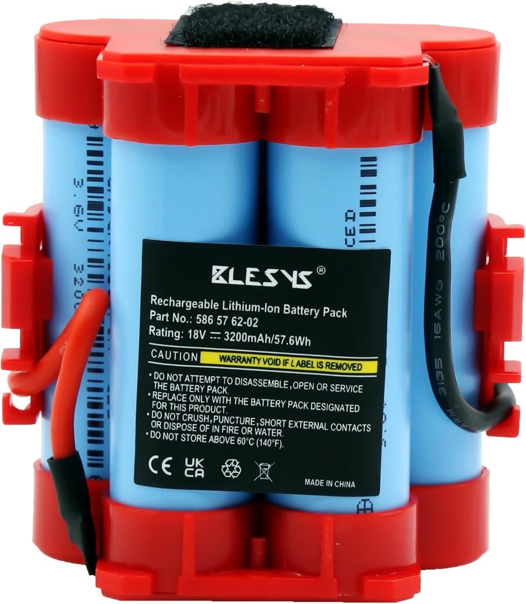Oplaadbare 3200mAh 18V batterij voor Gardena robotmaaiers R70Li R40Li R50Li R45Li R80Li en Husqvarna 105 305 308 - Vervangingsbatterij voor tuinmachines en robotmaaiers