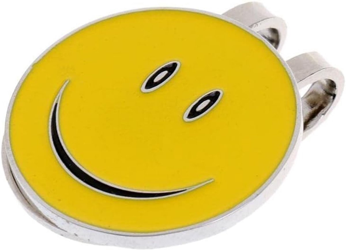 Hoedclip met Magnetische Afneembare Golfbal Marker in Glimlach Gezicht Stijl voor Golfaccessoires