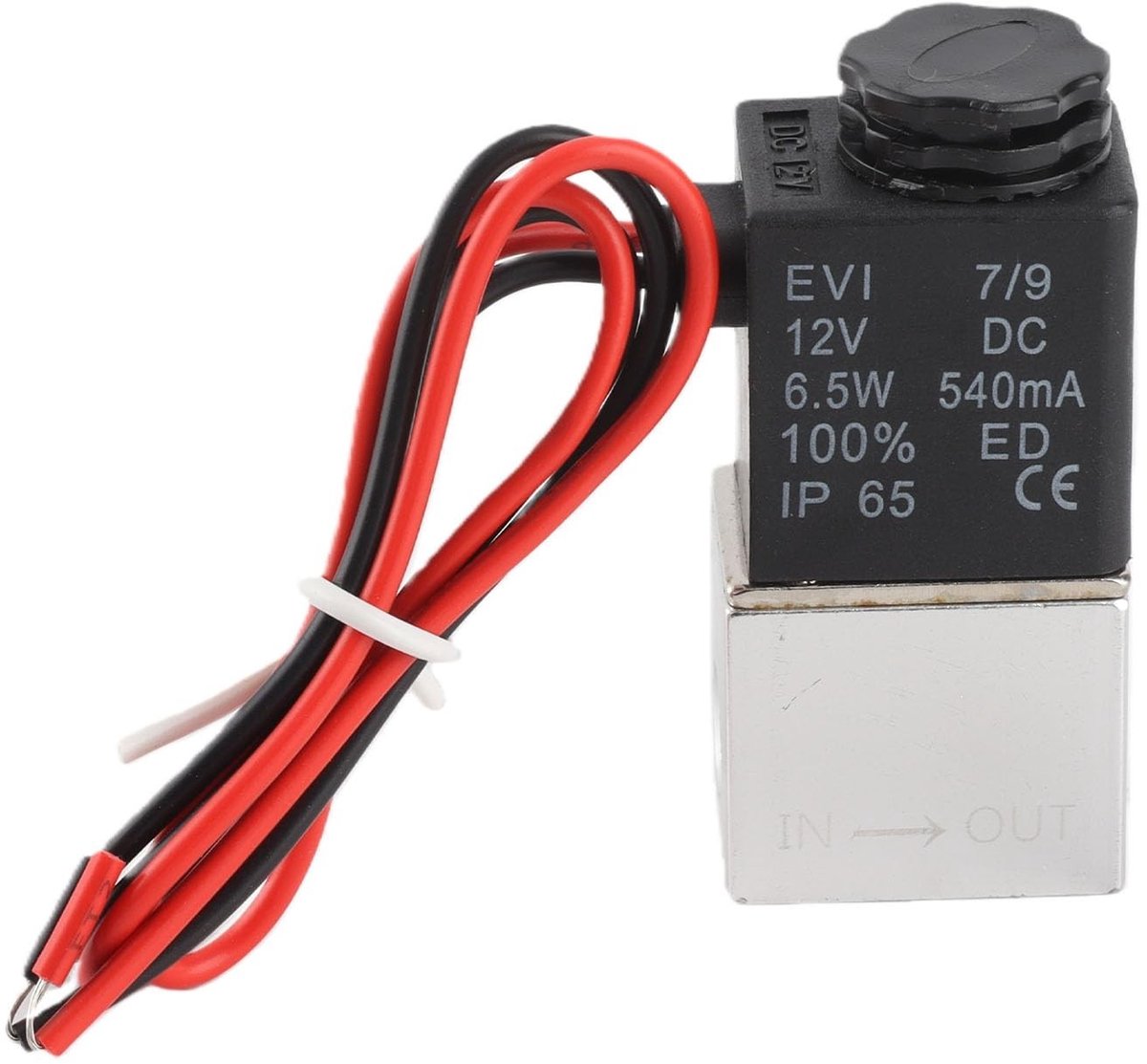 Dailygoods- Pneumatisch Ventiel 2-weg Normaal Gesloten - DC12V Elektrisch Ventiel - Vrouwelijke NPT-aansluiting 1/8 inch - Aluminium Behuizing - Werkdruk 1,2 MPa