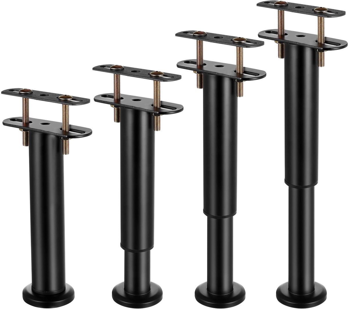 Dailygoods - Bedpoten 4 stuks - Verstelbare metalen meubelpoten voor bedden en meubels