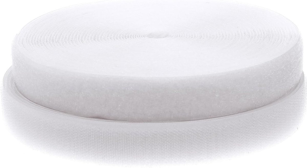 Dailygoods- Klittenband 12 meter - Haakband/Lusband - 20 mm Breed - Extra Sterk - Niet Zelfklevend - Hoogwaardige Synthetische Vezels - Haak-en-lusband