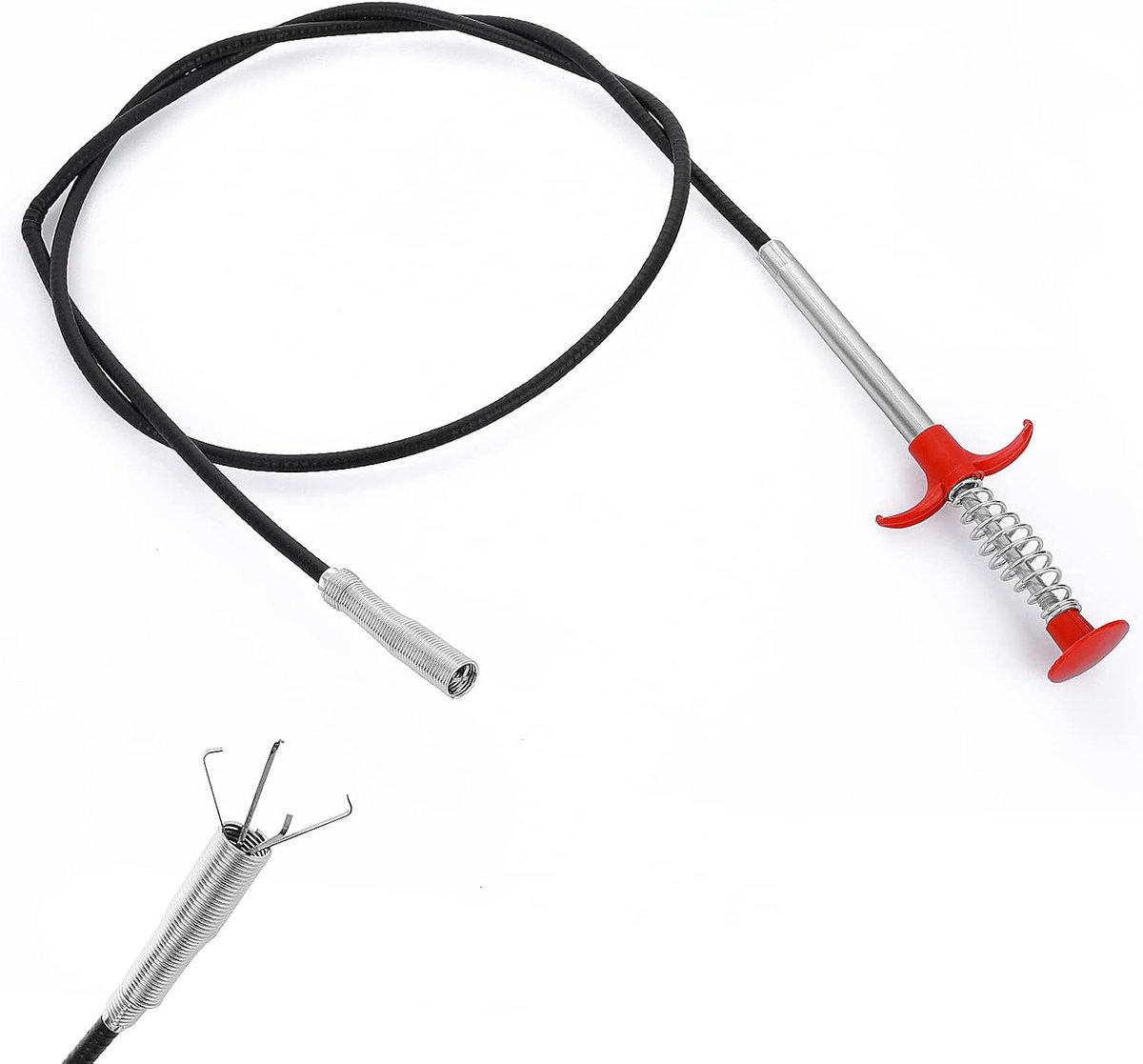 SnelShoppen - 4 Uittrekbare Klauwen voor Moeilijk Bereikbare Plaatsen - Geurloos, 142g - Robuuste DRAIN_OPENER_SUBSTANTIE - Flexibele Metalen Buizen v