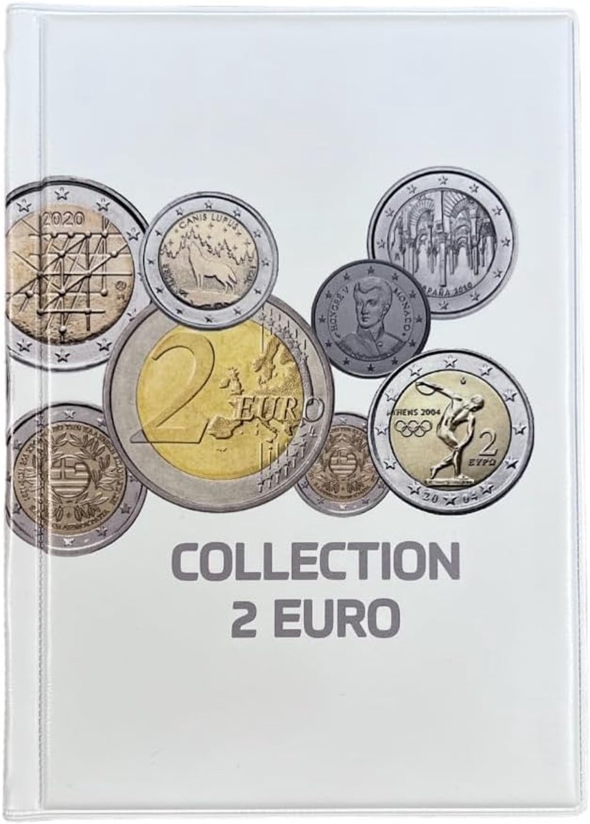 Thijox - Zakalbum voor 96 munten van 2 euro - Compact en stevig voor verzamelaars en numismatici - Ideaal voor ruilbeurzen en onderweg - Bescherming t