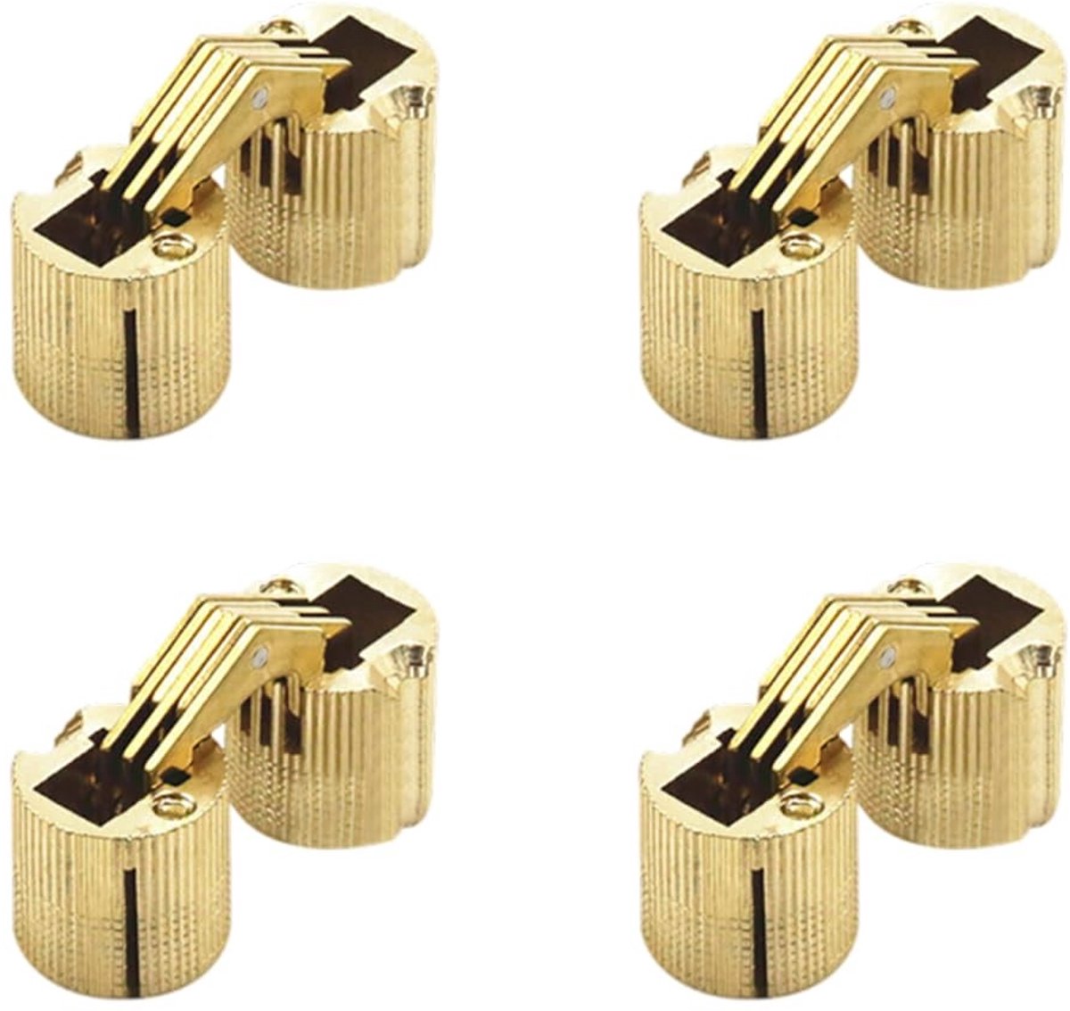 Dailygoods- Onzichtbaar Scharnier 10 mm - Messing - Verborgen Scharnier - Voor Juwelendoos/Decoratieve Dozen - 4 Stuks - Corrosieweerstand - Meubel Scharnier