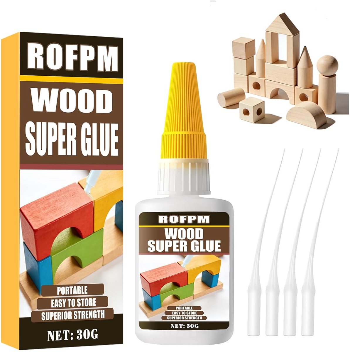 Thijox - Houtlijm Extra Sterk 30g - Waterbestendige Transparante Houtlijm voor Knutselen, Meubels, Modelbouw en Houtconstructies - Sneldrogend voor Bi