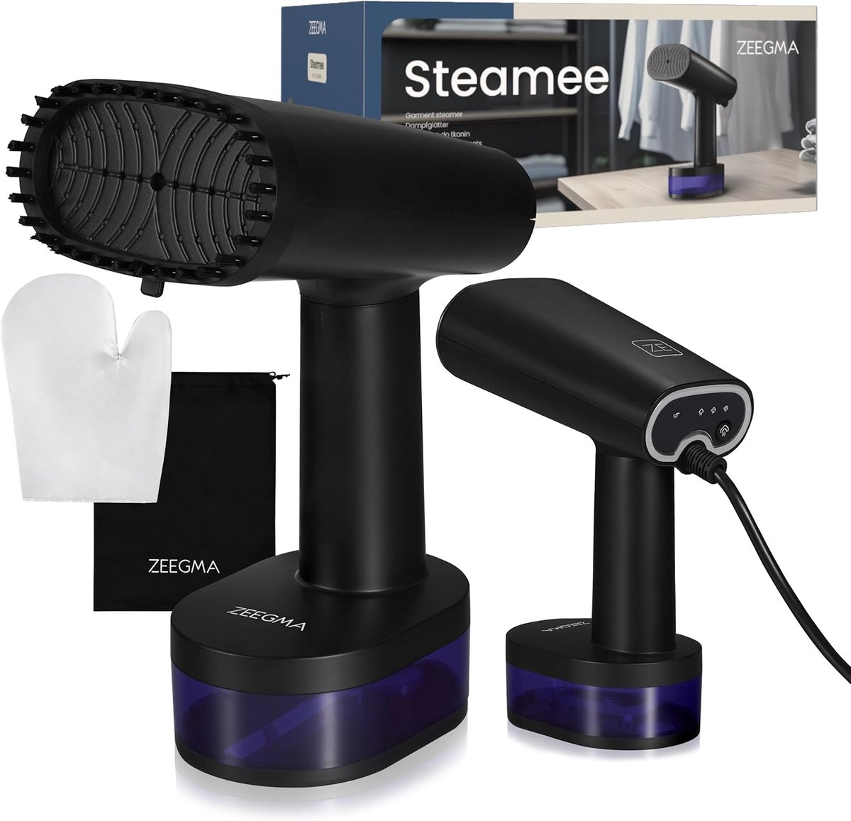 Thijox - Steamee 2-in-1 Handstomer en Strijkijzer - 1640W Krachtige Kledingstomer met Keramische Zool, 370ml Afneembaar Waterreservoir, 25g/min Stoomo