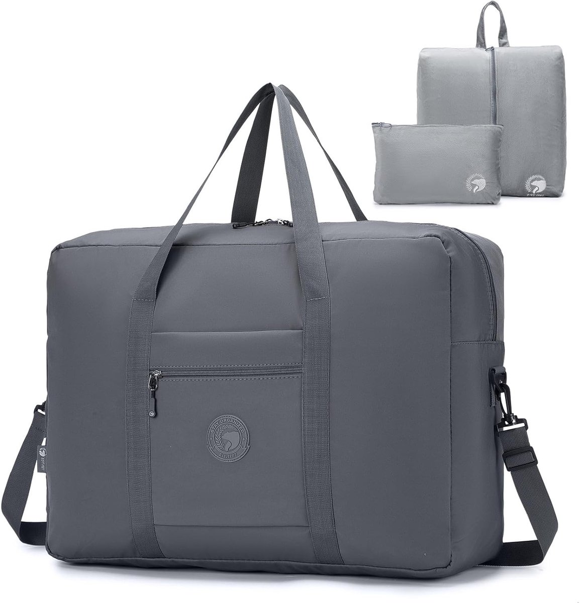 Grote Vouwbare Reistas voor Handbagage 55x40x20 - Lichtgewicht Duffle Bag, Waterdicht en Ruim 45L voor Mannen en Vrouwen