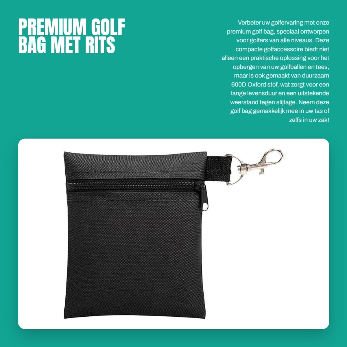 Dailygoods- Golfbag Premium - Compact Ontwerp - Golfaccessoire Tas - 600D Oxford Stof - Duurzaam en Slijtvast - Voor Mannen en Vrouwen
