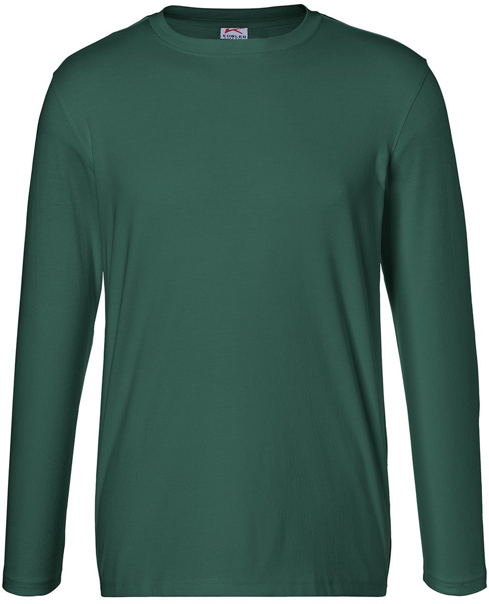 KÜBLER 50256240 Lange Mouw Werk T-shirt HEREN Mosgroen - Krasvrij - 190 g/m²