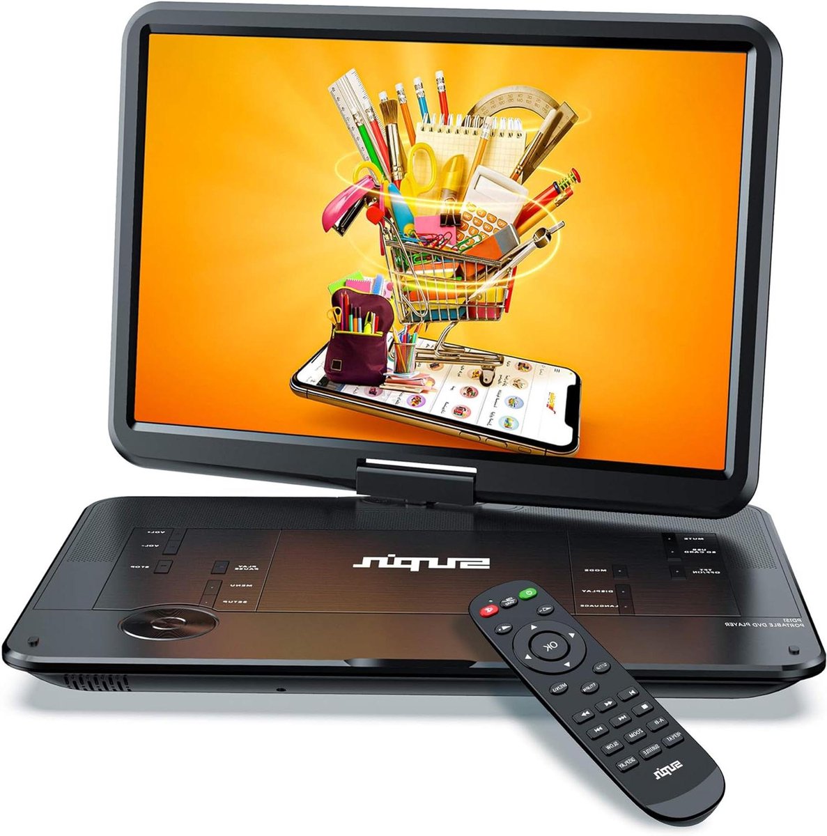 Draagbare DVD Speler - Filmscherm Auto - Reizen Entertainment - Groot Draaibaar Scherm - 17.9 Inch - Zwart