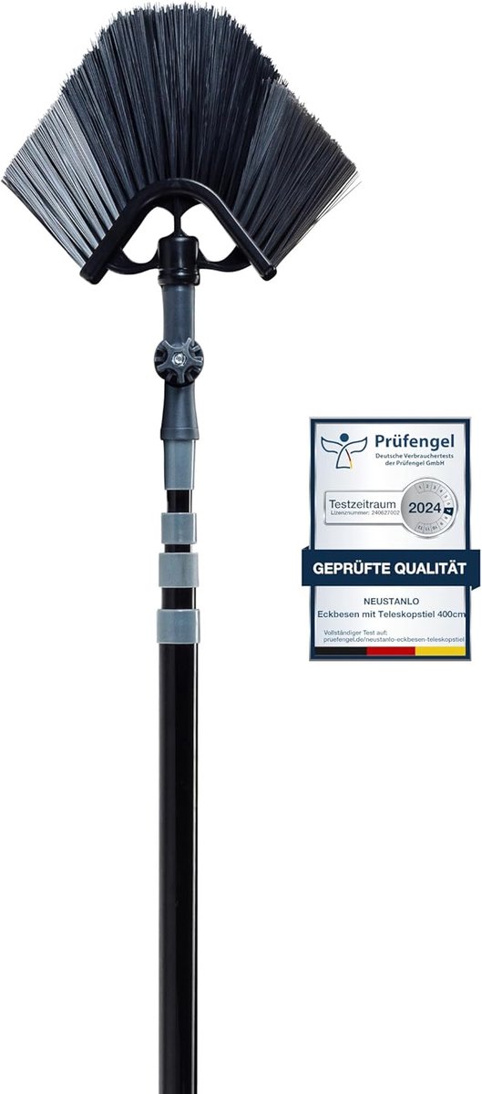 Hoekbezem Telescoopsteel - Spinragverwijderaar - Hoge plekken reinigen - Uitschuifbaar tot 4.1 meter - 410 cm - Gesorteerd — afbeelding 5