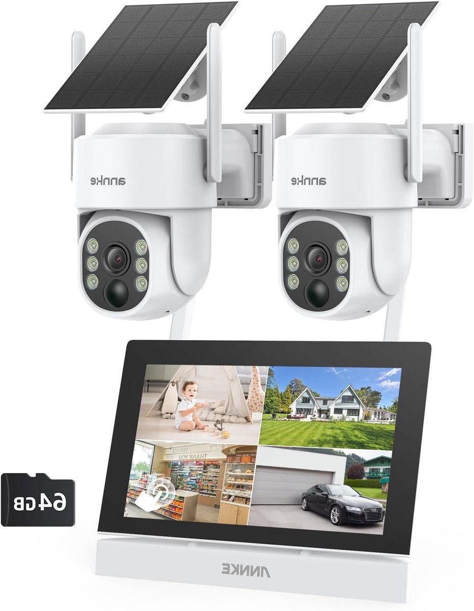 Bewaakcamera Set - Draadloze Camera - Huis Beveiligen - Met 7 Inch Monitor - 4MP Resolutie - Wit