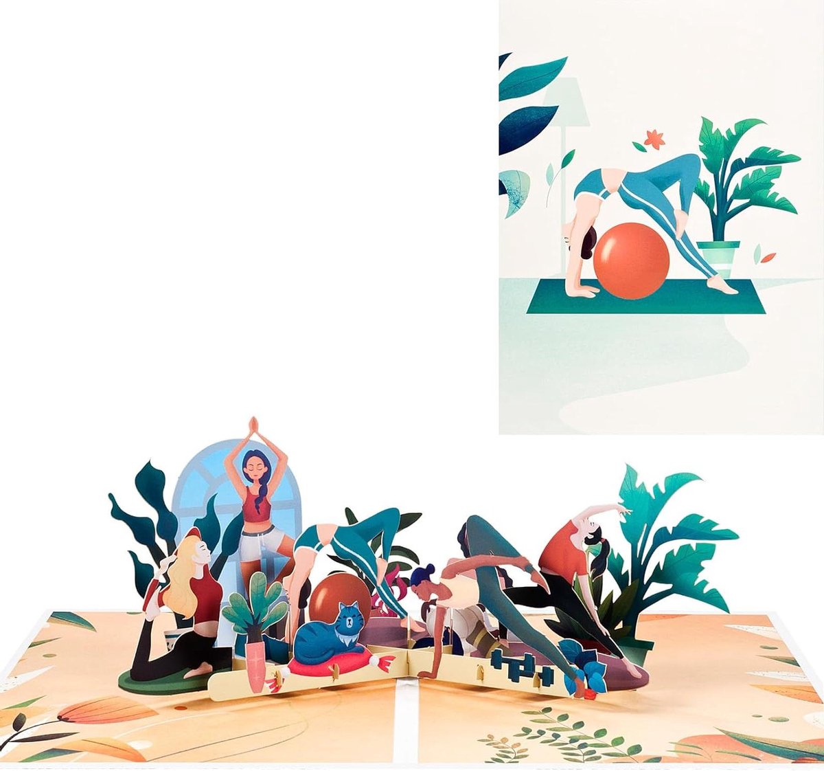 Verjaardagskaart Pop-up - Vriendschapskaart Cadeaukaart - Verrassing Aanmoediging - Prachtig Lasergegraveerd - 20 x 15 cm - Multicolor Groen