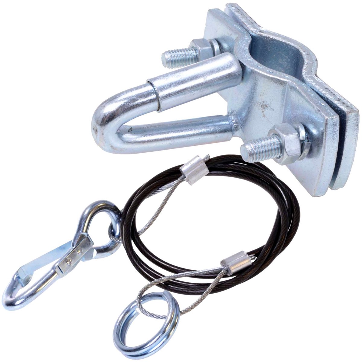 Set breekkabelhouder + breekkabel 1m bevestiging houder oog remkabel auto aanhanger