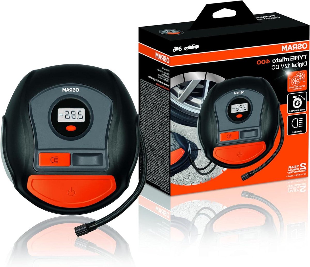 Digitale Bandenpomp - Auto Compressor - Banden Oppompen - Automatische Uitschakeling - 12V - Zwart