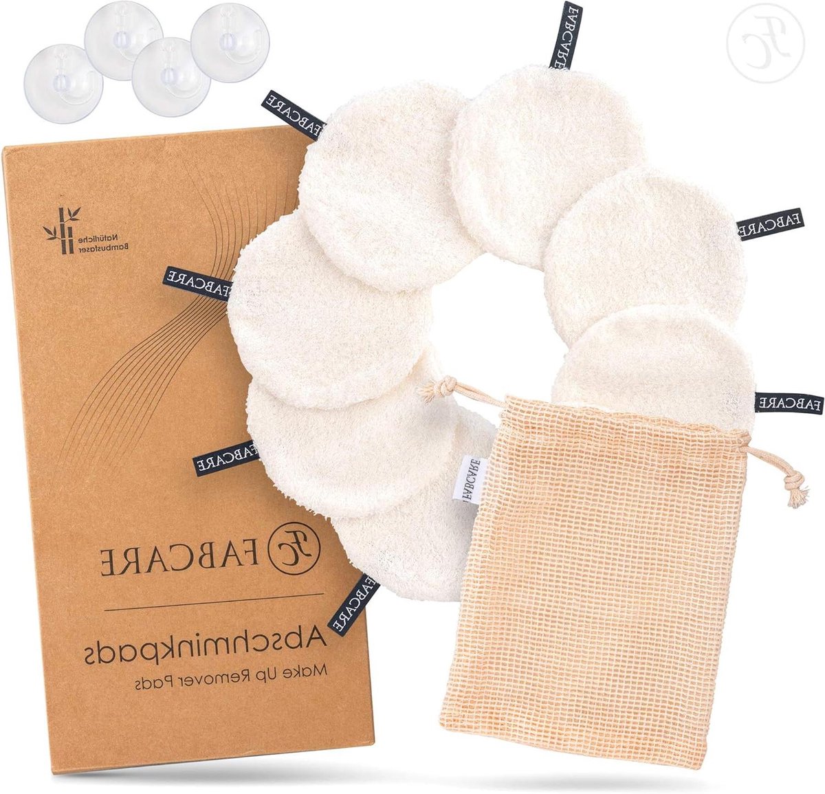 Make-up removerdoekjes - Herbruikbare pads - Make-up verwijderen - Dermatologisch getest - 8 stuks - Wit