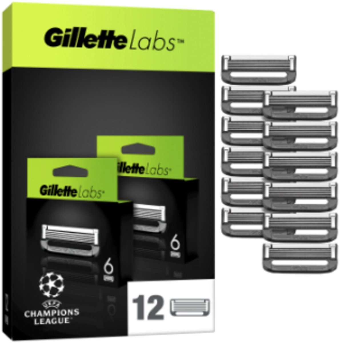 Gillette Scheermesjes Labs Razor Blades - 12 stuks