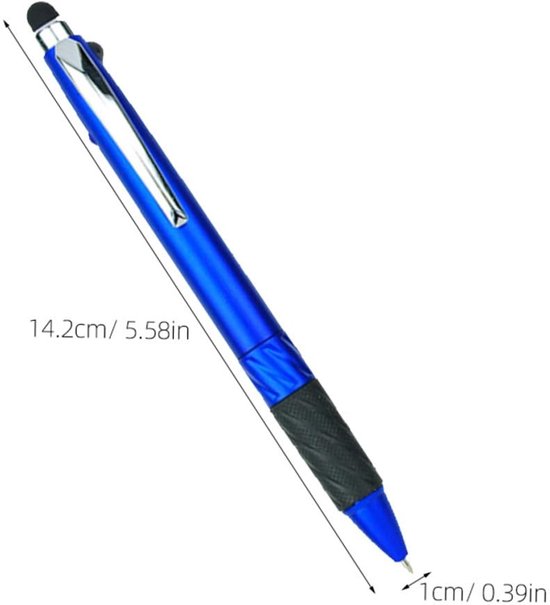 Dailygoods- Balpen Set 4 Stuks - Multifunctionele Balpen/Touchpen - Creatieve Pennen - Geschikt voor School/Kantoor - Inclusief Spiekbriefje/Ketting - Styluspen — afbeelding 5