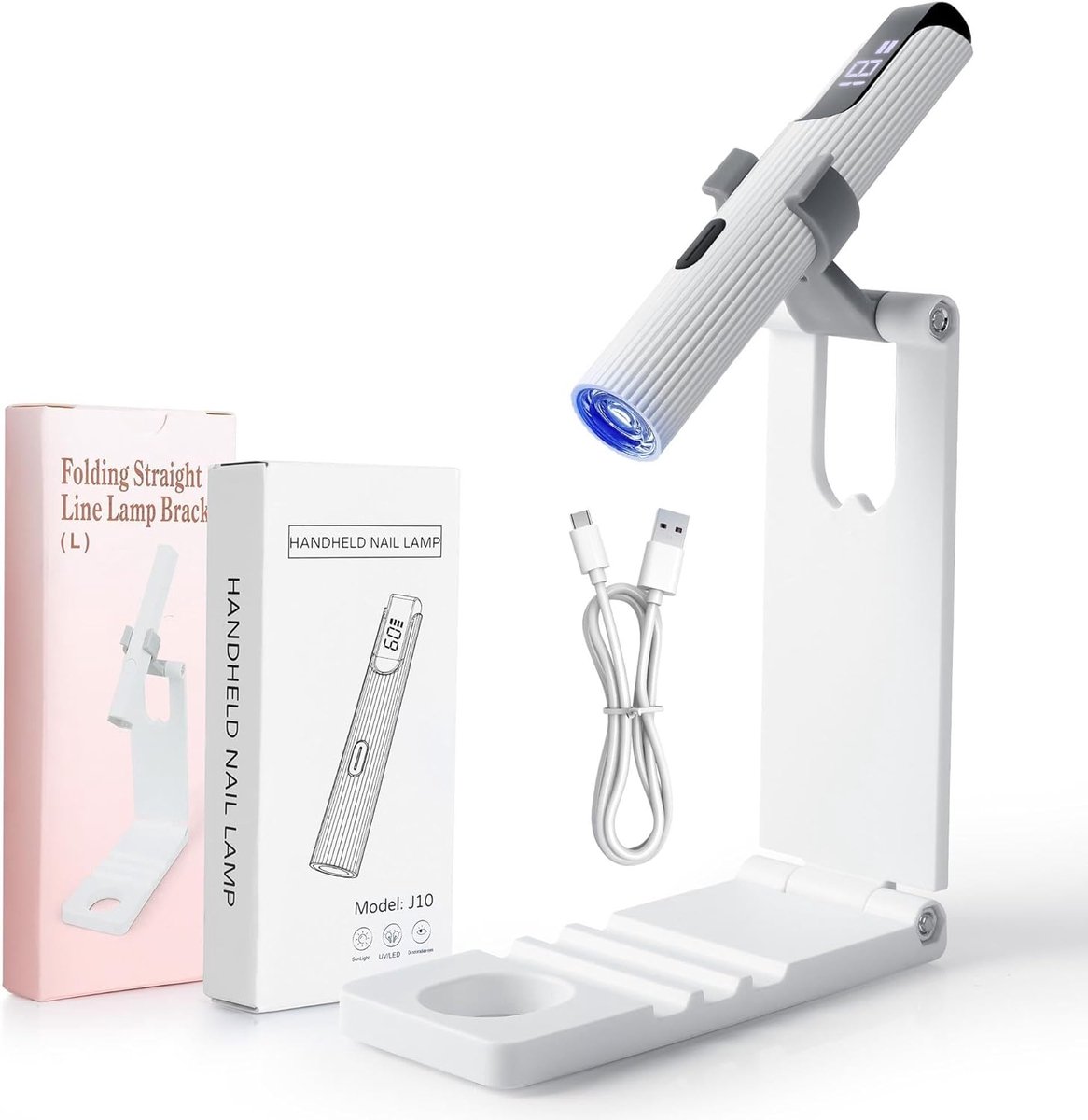Thijox - Mini UV-lamp voor Gelnagels, USB-oplaadbaar, Draagbaar, 3W, Nageldroger met 20/60s Timer, Perfect voor Thuisgebruik en Manicure