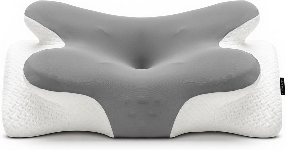Thijox - COSYLAND Nekkussen, Ergonomisch Hoofdkussen van Traagschuim, Orthopedisch Neksteunkussen voor Zij-, Rug- en Buikslapers, Perfect voor Thuis e