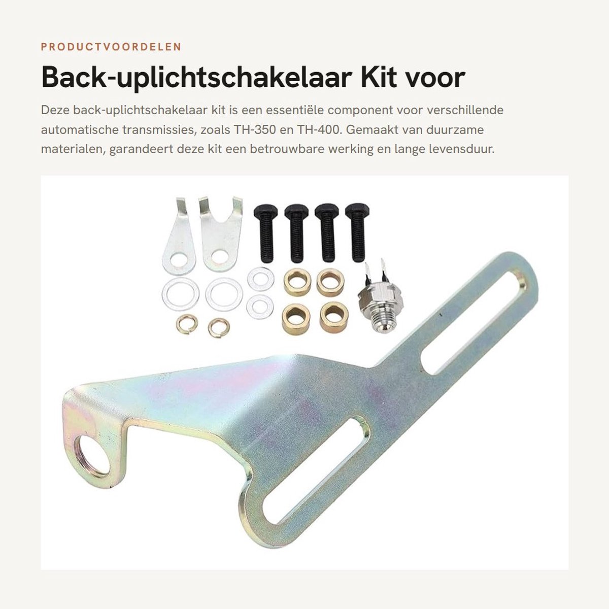 Dailygoods - Back-uplichtschakelaar Kit voor Automatische Transmissies