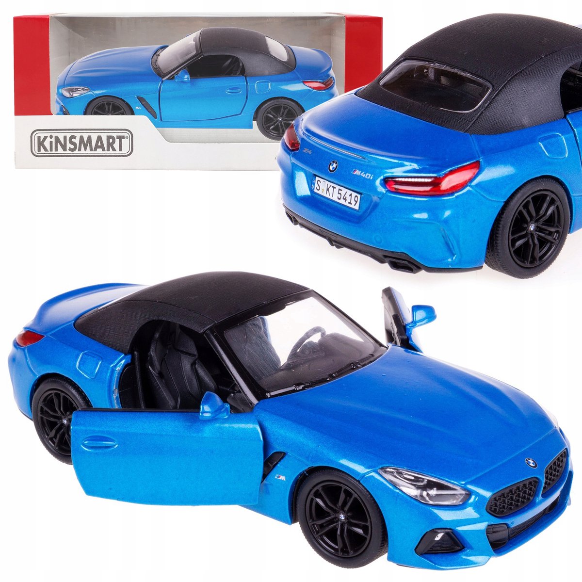 Metalen BMW Z4 Model Auto 1:34 Pull-Back Met Deuren Kinsmart