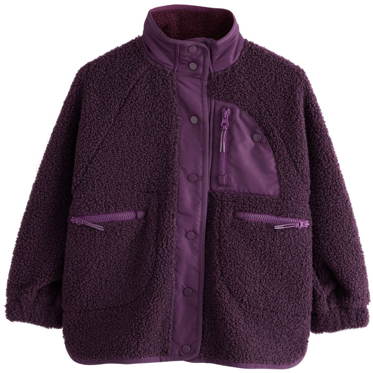 Next - Meisjes - Fleece jack met knopen - Paars