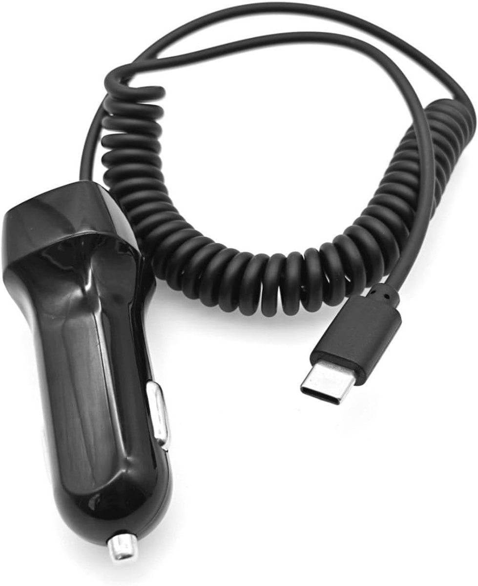 5V USB-auto-sigarettenaanstekeradapter, opgerolde kabel Type C autolader, 3.1A autolaadkabel voor Samsung Galaxy S25 S24, voor iPhone 16/15, voor Huawei P20 P30
