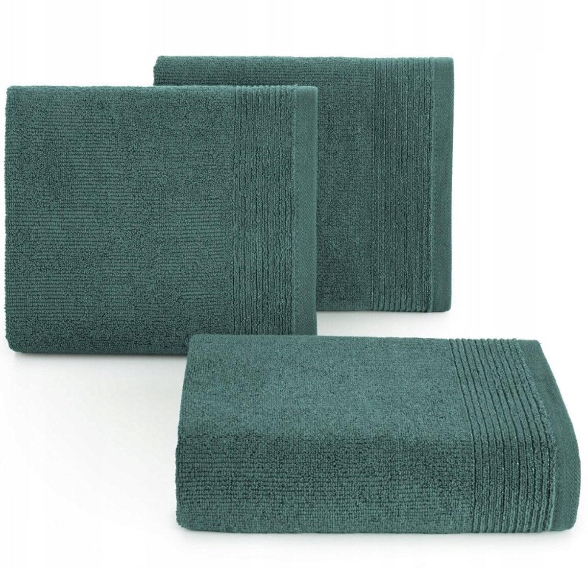 Luxe Badhanddoek LARI 70x140cm 500g/m² Donker Mint met Borduursel