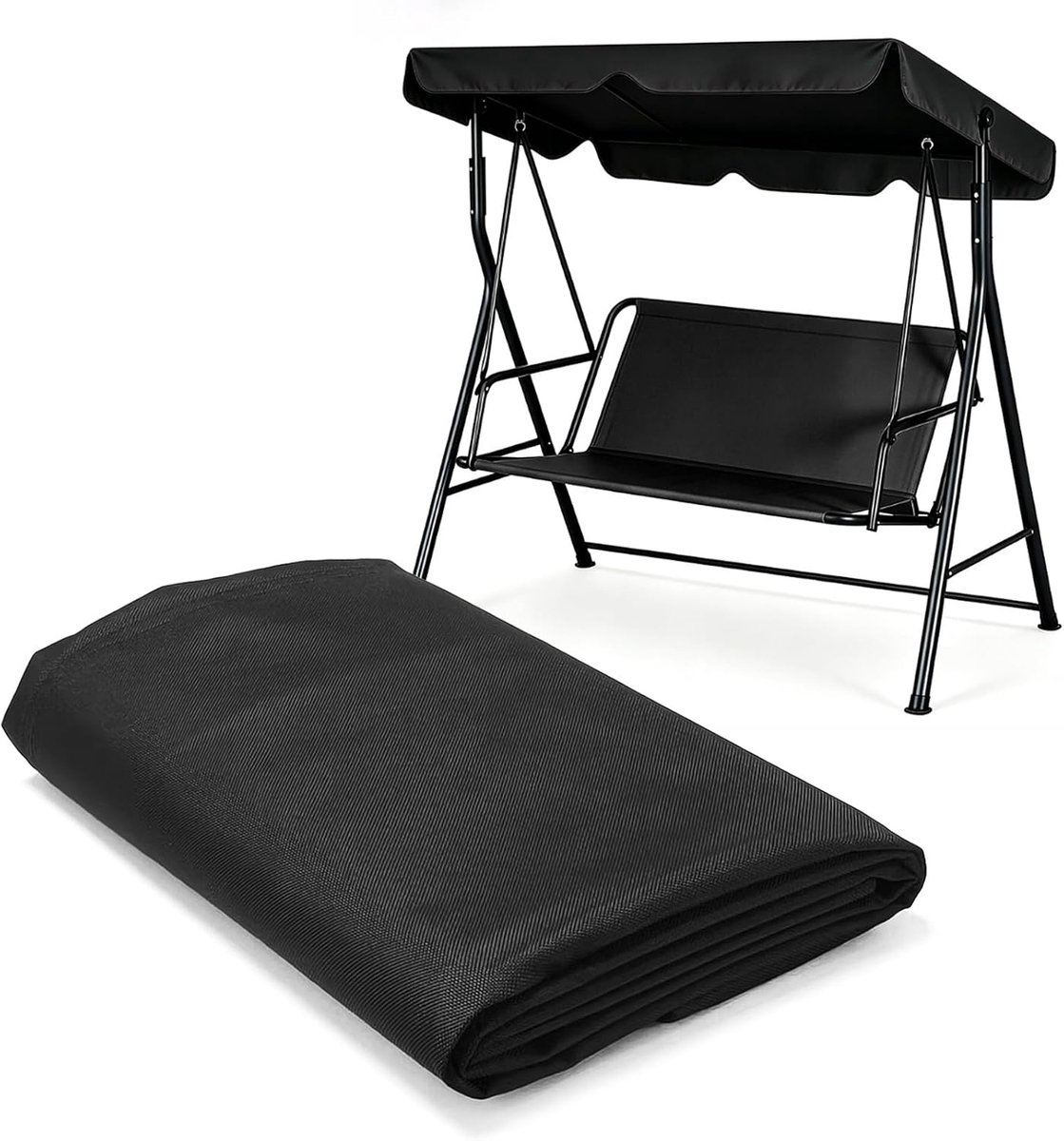 Vervangende stoelhoes voor tuinschommel, 900D Oxford-weefsel, waterdicht, vervangende stoelhoes voor 2- en 3-zits, 115 x 48 x 48 cm