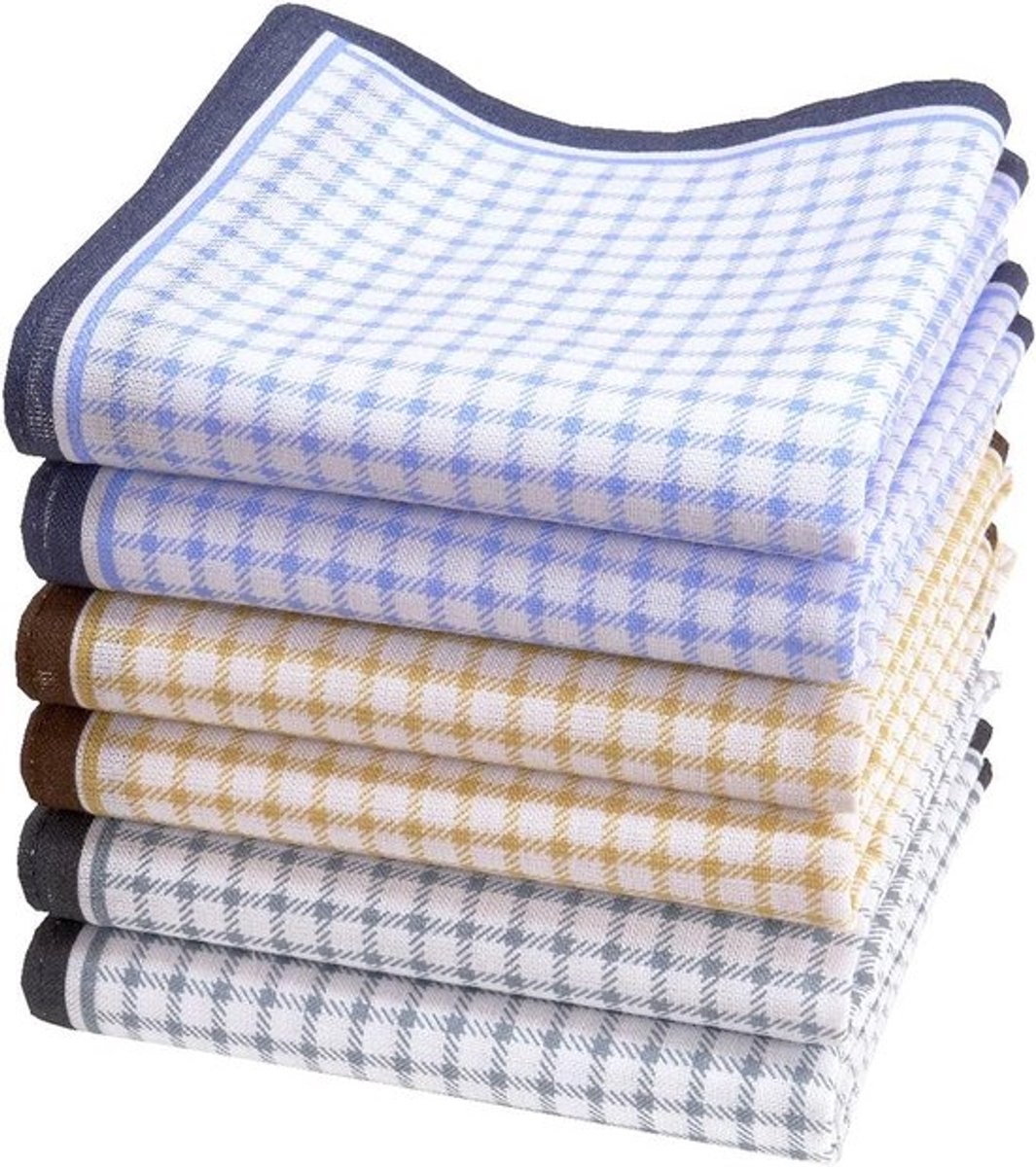 Zakdoeken voor Heren 40x40 cm - 6 Stuks - 100% Katoen