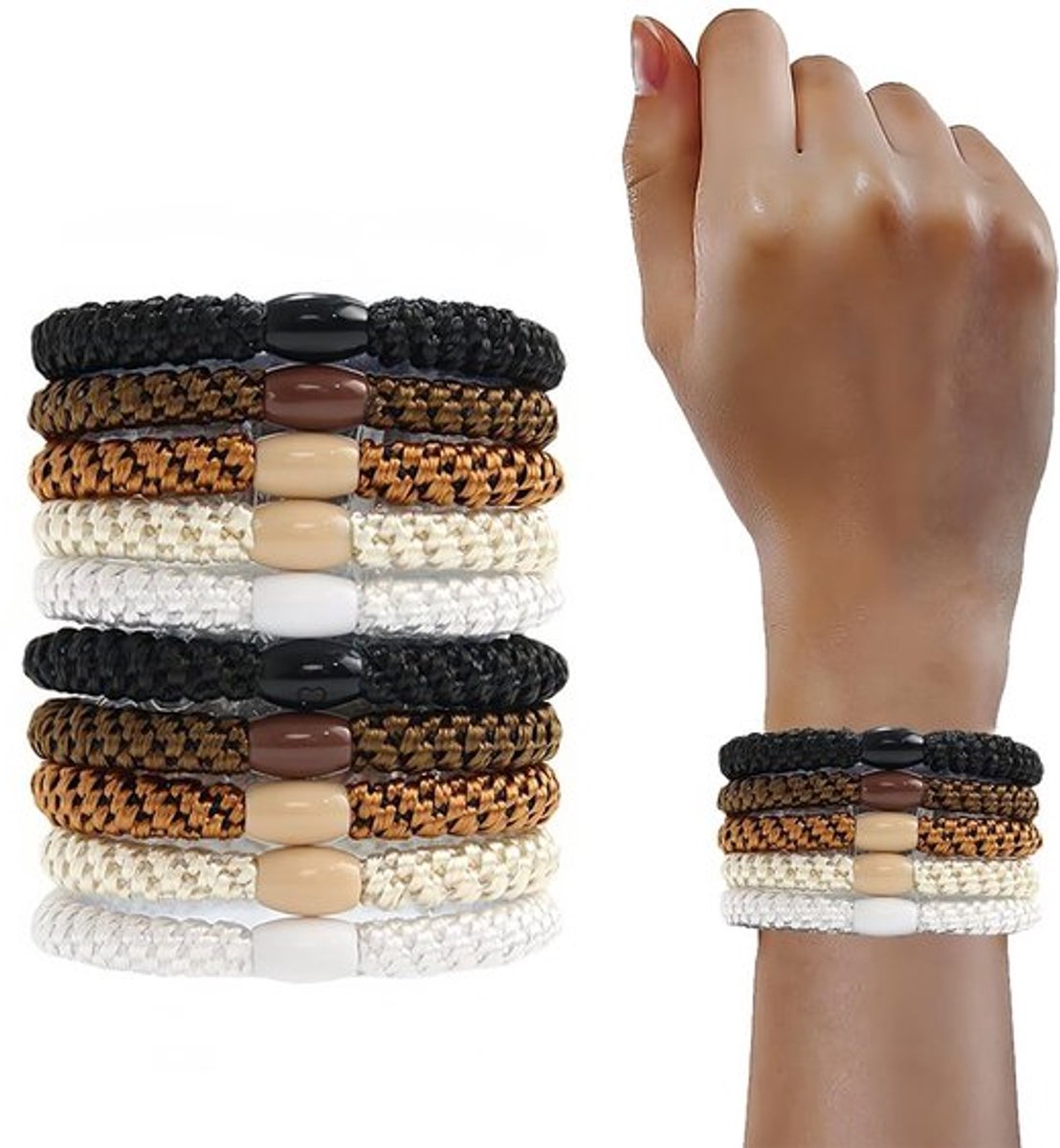 Haar elastiekjes 10 stuks - Meerkleurig - Kleine haarelastiekjes - Elastisch - Duurzaam - Comfortabel - Haarband