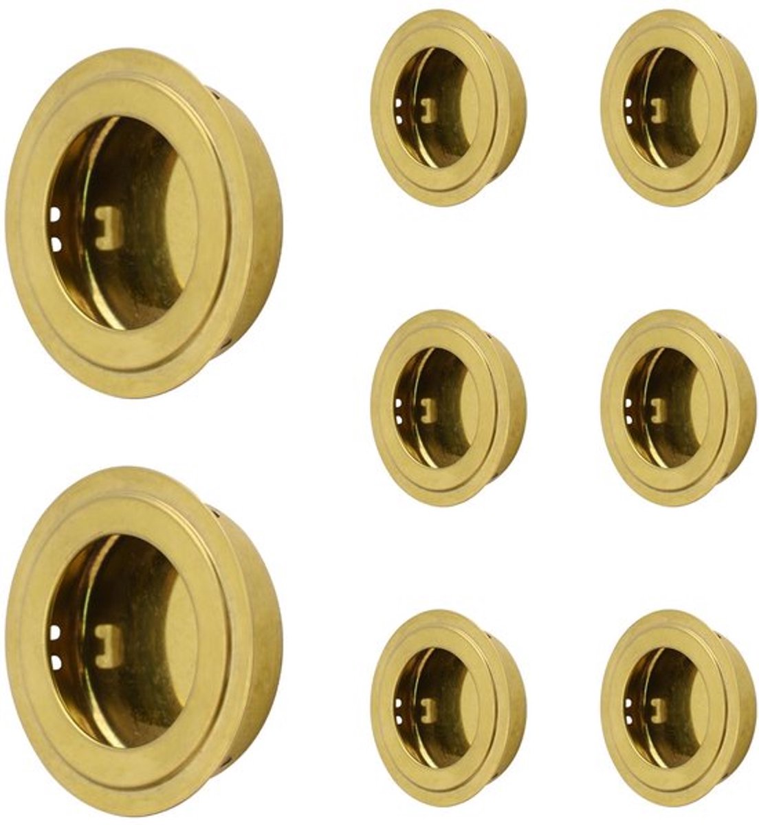 Deurgreep Gouden Kleur - Verzonken Deurvinger - Roestvrij Staal - 8 Stuks - Elegant Ontwerp - Veiligheidsfunctie - Deurklink