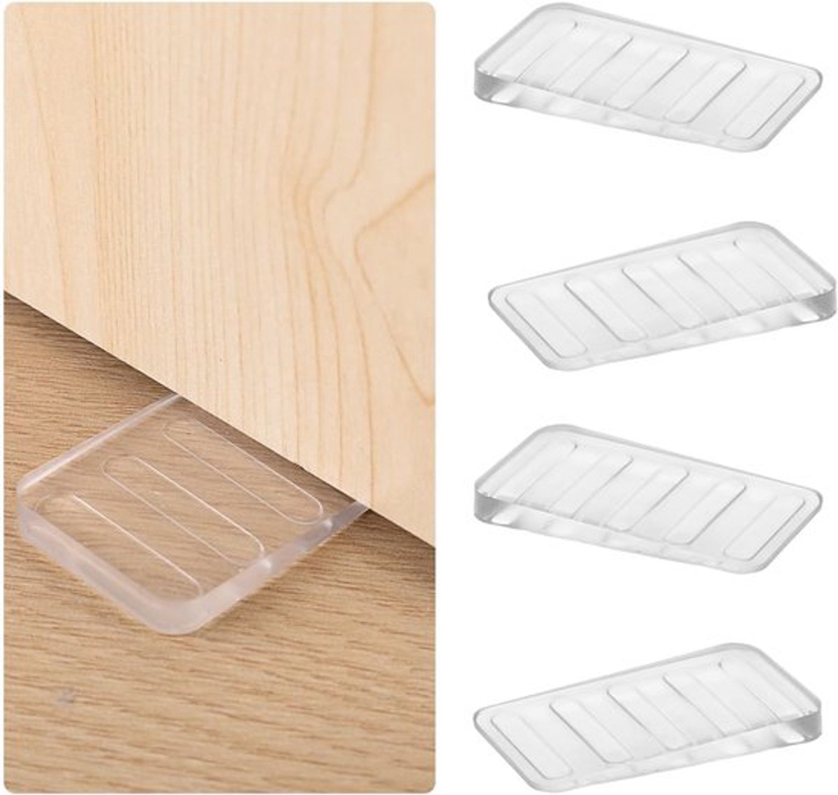 Nivelleerwiggen - Multifunctioneel - Set van 4 - Transparant - PU materiaal