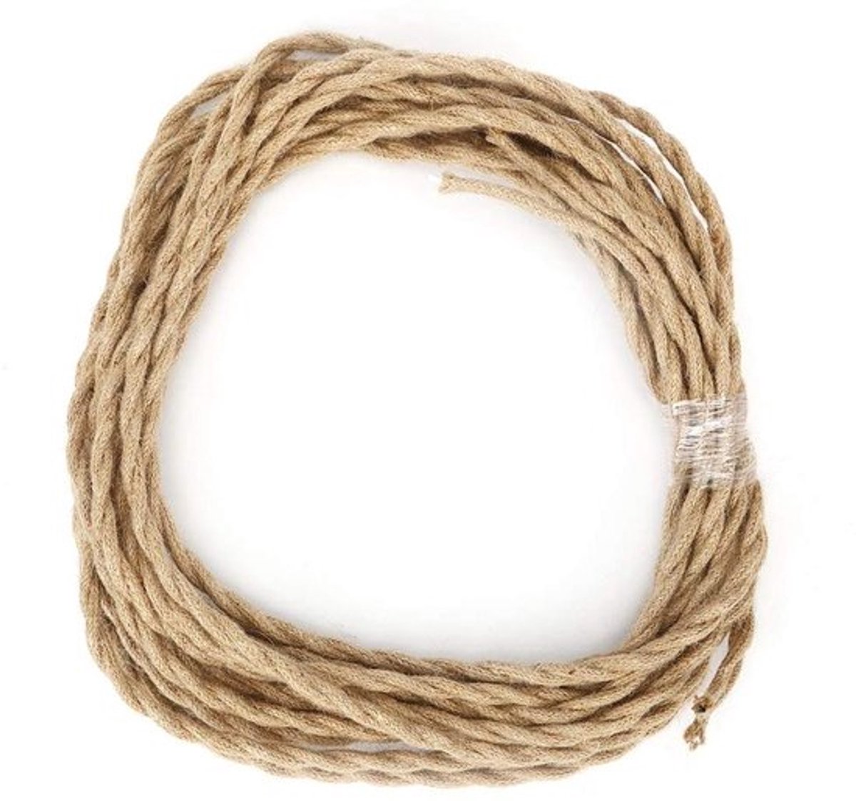 Vintage henneptouw elektrisch snoer - Twisted Pair voor DIY kroonluchterlicht - 10 meter