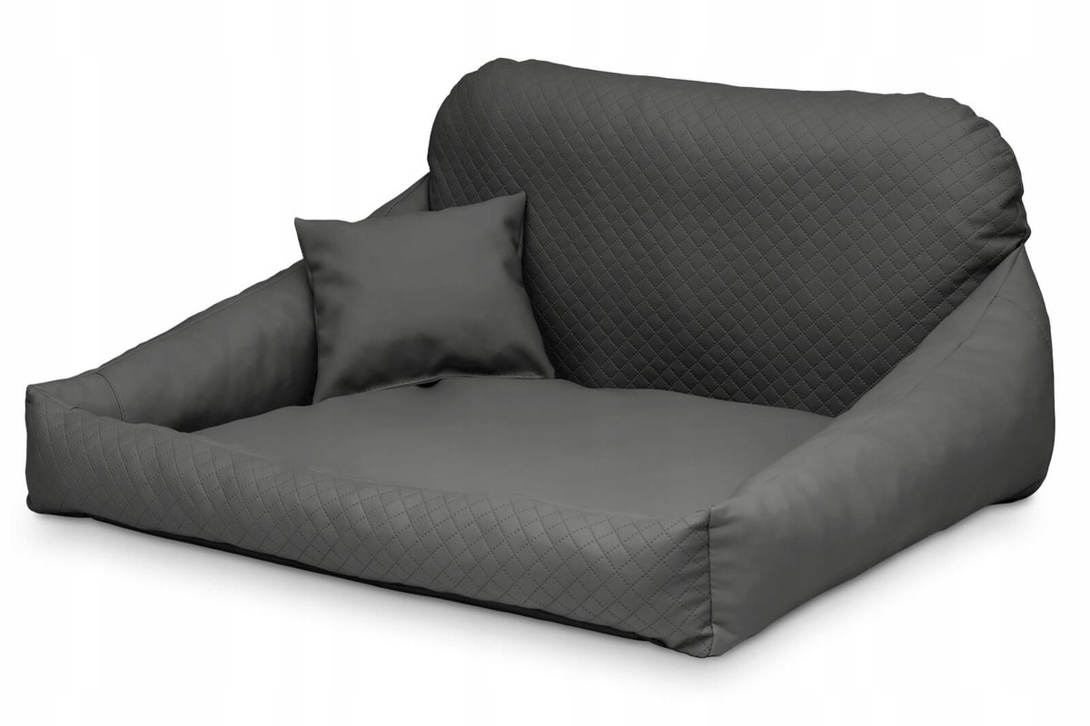 Hektor Hondenkussen XL - Zacht Eco-leer 120x90cm - Antraciet