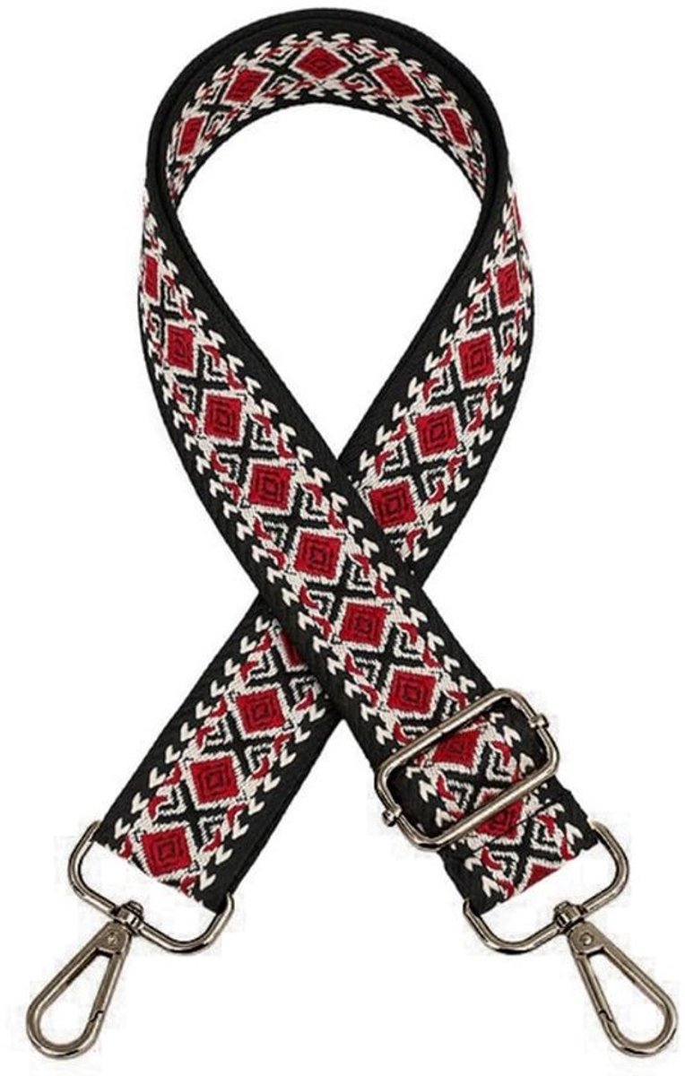 Tasriem Verstelbaar 75-130 cm - Schouderband voor Tas - 3,8 cm Breed - Boho Tassenriem - Polyester - Bronsgesp - Schouderriem