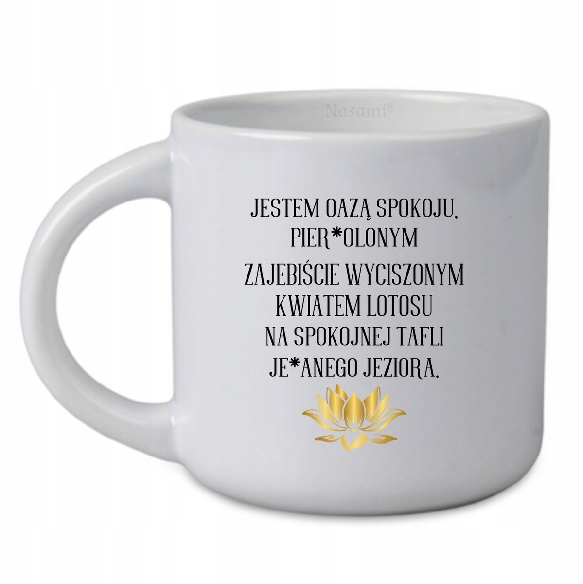 Rustige Lotus Mok - 400ml Keramiek - Grappige Tekst