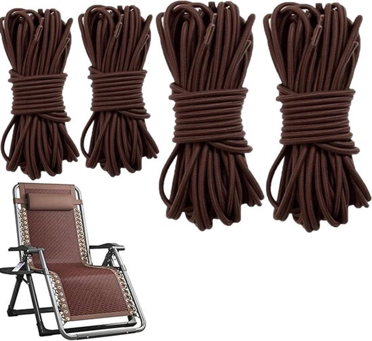 Reservebanden voor ligstoel, elastische touwen vervanging, tuinaccessoires.