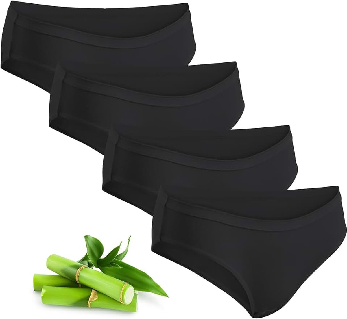 Treasure Tai-slip, voor dames, 4 stuks, zacht bamboe